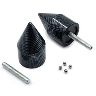 Carbon Spike Bar Ends Hand Grip Handlebar End Caps For Suzuki GSXR 750 1996-2013