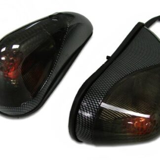 Carbon/smoke Flush Mount Turn Signals for 1988-2013 Kawasaki Ninja Ex250 Ex 250r