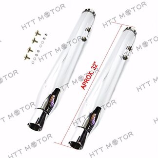 Chrome 3.5" Slip-On Ons Mufflers Exhaust Pipes 1995-2016 Harley Touring Bagger