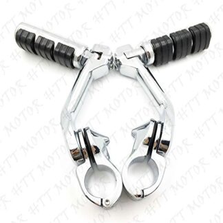 Chrome 5" Long Foot Peg Kit 1.25" Engine Guard For VLX600 DLX600 Shadow