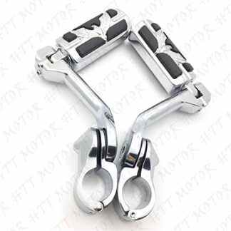 Chrome 5" Long FootPeg Kit 1.25" Engine Guard For Yamaha Roadstar xv1700