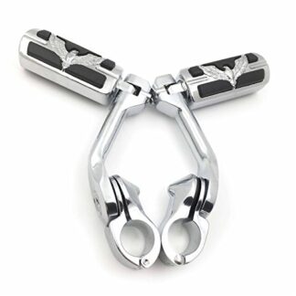 Chrome 5" Long FootPeg Kit 1.25" Engine Guard For Yamaha Roadstar xv1700