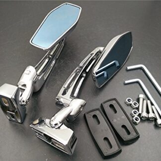 Chrome Adjustable Base Mirrors Rearview For Suzuki Hayabusa GSX1300R 99-12