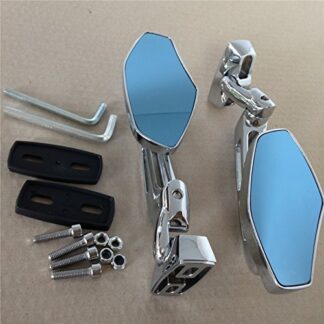 Chrome Adjustable Base Mirrors Rearview For Suzuki Hayabusa GSX1300R 99-12
