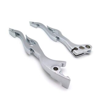 Chrome Brake Clutch Flame Hand Lever Fit For Honda Shadow 600 750 1100 Magna 750