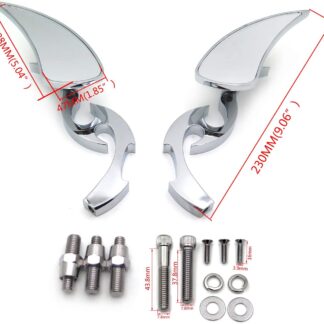 Chrome Custom Running Blade Mirror Fit For Suzuki Gsxr600 750 1000 1100 Hayabusa