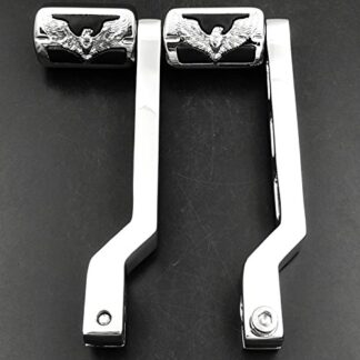 Chrome Eagle Hawk Emblem Gear Shift Foot Lever pegs for Harley Softail Tour Electra Glide FLTS
