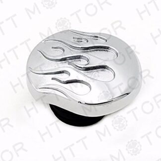 Chrome Flame Gas Cap Vented Fuel Cap for Harley XL & Big Twin Gas Tank Cap 84-15