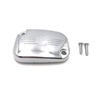 Chrome Hydraulic Clutch Master Cylinder Cover Lid For 14-16 Harley Touring Skull