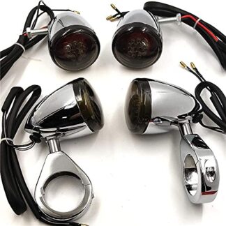 Chrome Motorcycle Turn Signals Kit For Harley Bullet Led 41Mm