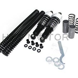 Chrome Slammer Shocks + Fork Springs Lowering Kit 2006-2014 Harley Dyna FXD