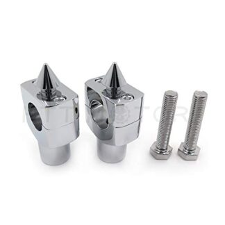 Chrome Spike Universal 1" 25mm For Motorcycle Bike Handlebar Riser Clamp Taper