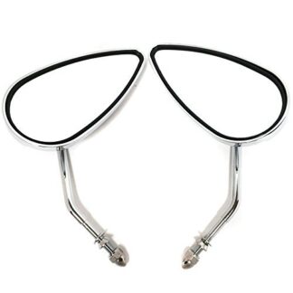 Chromed Aluminum Teardrop Mirror For Harley Sportster Dyna Touring Dyna Wide Glide EFI FXDWGI