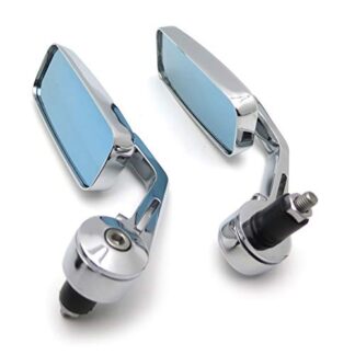Chromed Bar End Mirrors for any 7/8" or 1" diameter Handlebar Suzuki Kawasaki Yamaha Harley