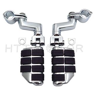 Chromed Front Clamps 1" Large Foot Pegs For SUZUKI VL VZ M800 C800 M109R M90 S50 C90