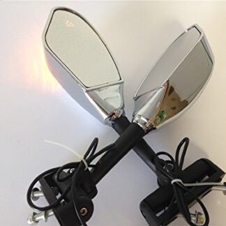 Chromed Led Lights Turn Signal Mirror For Triumph Daytona 675R 600 650 Trophy