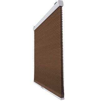 Coffee Privacy & Light Filtering Cordless Cellular Shades Window Blinds- 67" W X 72" H