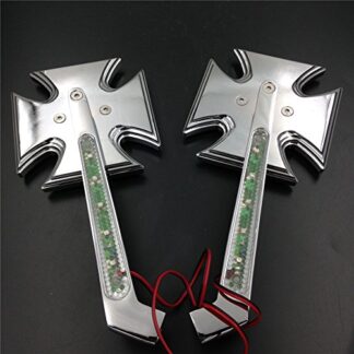 Cross LED turn signals Running Mirror fit Suzuki GSXR600 750 1000 1100 Hayabusa OVAL