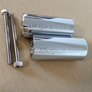 Custom 3" Long Billet Bar Ends for 1999-2014 Suzuki Hayabusa Gsxr1300 Chrome