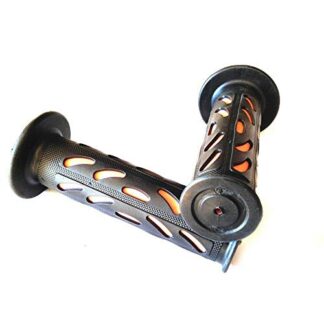 Dirt Bike Motorcycle Bean Style Engraved Gel Grips Compatible with ORGANGE MOTORCYCLE APRILLA DUCATI TRIUMPH HONDA YAMAHA KAWASAKI SUZUKI Polaris Suzuki Yamaha Offroad KTM DIRT BIKE(7/8" LEFT 1" RIGHT)