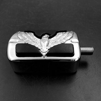 Eagle Hawk Emblem Chrome 1987-2014 HARLEY DAVIDSON DYNA V-ROD CVO SOFTAIL MOTORCYCLE SKULL FOOT PEG PEDAL