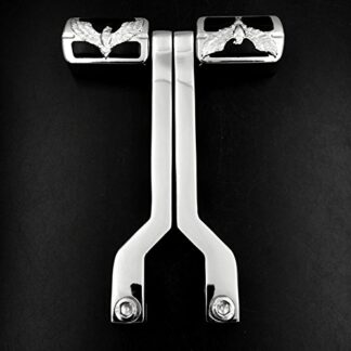 Eagle Hawk Emblem ChromeGear Shift Foot Lever pegs for Harley Softail Tour Electra Glide FLTS Heel Toe