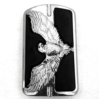 Eagle Hawk Emblem Chromed Willie G Skull Foot Large Brake Pedal For Harley Touring Softail Deluxe FLSTN