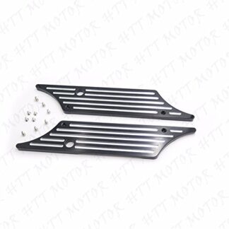 Edge Cut Saddlebag Latch Cover Kit For Harley Touring Electra Glide Hard Bag Black