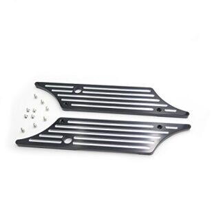 Edge Cut Saddlebag Latch Cover Kit For Harley Touring Electra Glide Hard Bag Black
