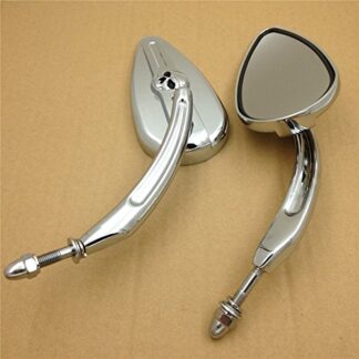 Electra Glide Classic FLHTC Skull Flame Side Mirrors for 1984-2014 universal to most Harley bike chrome
