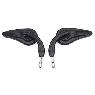 Flame Side motorcycle Mirrors for 1984-2014 universal to most Harley bike BLACK