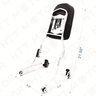 Flamme détachable dossier Sissy Bar Chromé pour Harley 00-later Fxst Fxstb Fxsts