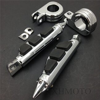 Front 1 1/2" Highway Stiletto 4475 Foot Pegs P-Clamps For GoldWing GL