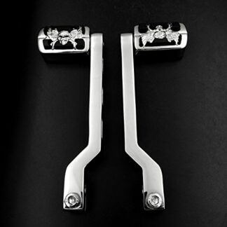 Gear Shift Foot Lever pegs for Harley Softail Tour Electra Glide FLTS Chrome Wing Skull Zombie Emblem