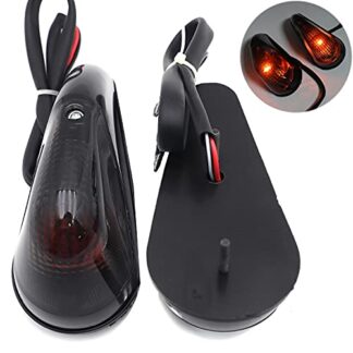 HK GROUP Clear Lens Euro Led Flush Mount Turn Signal For Yamaha Yzf-R6S/Kawasaki Ninja EX250 250R 1998-2009 (Rear Only)/ZZR 600 2005-2010 Black look