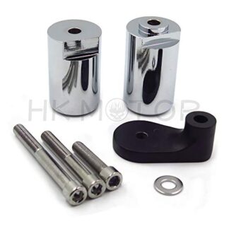 HK GROUP Motorbike No Cut Frame Slider Crash Protector For 2001 2002 Suzuki Gsxr 1000 Gsx-R Chromed