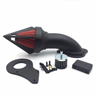 HK GROUP- Motorcycle Matte Black Triangle Spike Air Cleaner Kits Filter For Shadow 600 Vlx600 1999-2012