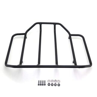 HK Group Motorcycle Black Luggage Rack Rail Trunk Luggage Rack Rail Compatible with Harley Touring Road King Street Glide Road Glide Electra Glide FLHTC FLHS