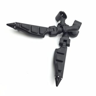 HK Group Motorcycle Black Peg Mounting Kit with Stiletto Shape Foot Peg Footrest For Bike with 1 inch(1") 25mm Front Engine Guard Frame Tube Iron 883 XL883N Electra Glide Ultra Road King