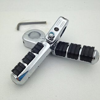 HK Group Motorcycle Chrome Footrest Foot Pegs with 1 1/2"(1.5") Clamps For Harley Davidson Sportster 883 XL 1200 1340/Triumph Rocket 3 2300cc/Kawasaki Vulcan VN400 VN800 VN900 VN1500 VN2000