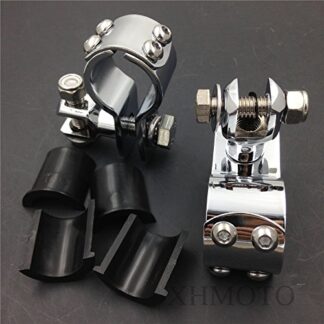 HK MOTO- 1" 1 1/4" Engine Guard Footpeg Clamps for YAMAHA V-STAR XV250 Roadstar XV1700
