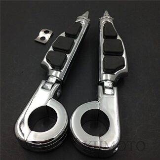 HK MOTO- 1 1/2" Highway ENGINE GUARDS Foot Pegs P-Clamps For Harley Sportster Touring
