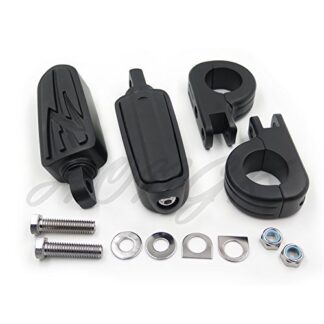 HK MOTO- 1 1/4" Radical Flame Foot Pegs P Clamps mounting Bracket For TRIUMPH SUZUKI VL1500 VL800 VZ800