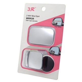 HK MOTO- 2 Pack Car Blind Spot Side Mirror Stick On Glass Adjustable Safety Lens Mirror