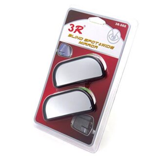 HK MOTO- 2x Adjustable Stick On Rear View Auxiliary Blind Spot Mirror Wide Angle for Car