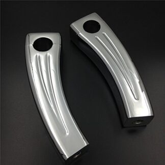 HK MOTO- 5.5" Chrome Motorcycle Handlebar Pullback Risers for universal bikes (1" Bar)