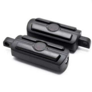 HK MOTO- BLACK Skull Foot Pegs Footrest Kit For Harley Dyna Glide Fat Bob Street Bob