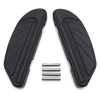 HK MOTO- Black Airflow Passenger Footboard Kits For Harley 2006-later Dyna/ 2000-later Softail/ 1986-later Touring models equipped with passenger footboard supports
