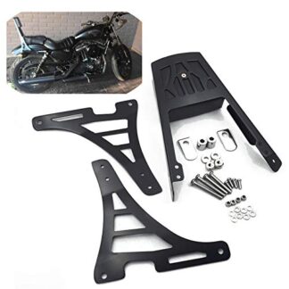 HK MOTO Black Flame Backrest Sissy Bar Leather Pad For 1995-2003 Harley Davidson Sportster 883 XL883 1200 XL1200