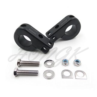 HK MOTO- Black Foot rese footpeg P-Clamp mounting kits for harley 1 1/4" highway bars
